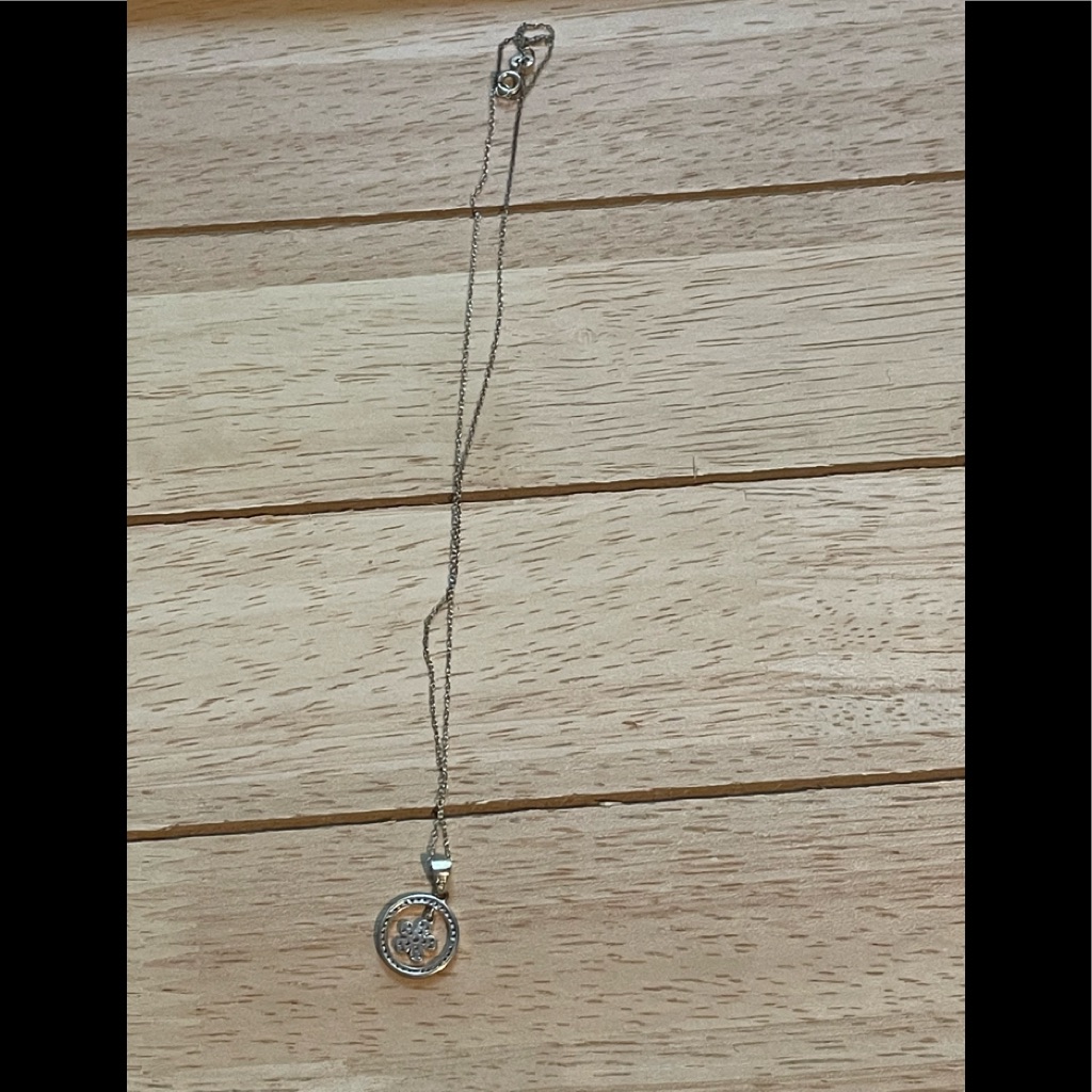 925 Halo Ring Flower Necklace